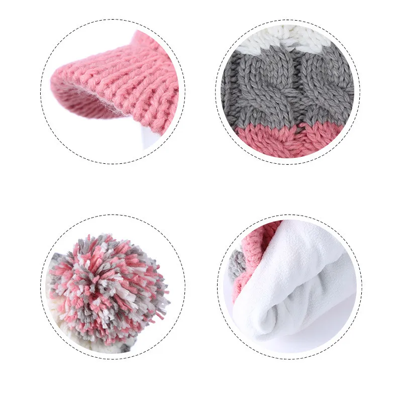 Модные женские осенне-зимние комплекты с шапкой и шарфом вязаные уплотненные