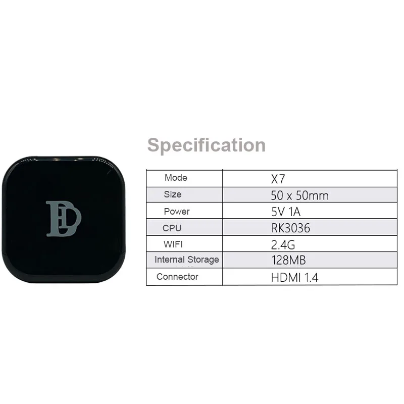 1080 P ТВ-Палка для Netfliex Youtube Muti-scre X7 wifi hdmi адаптер Rk3036 высокой четкости Tv Stick