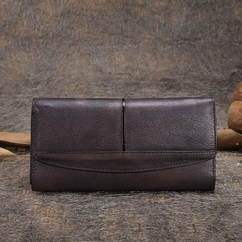 2019 винтажный Женский Повседневный клатч из натуральной кожи с магнитной пряжкой