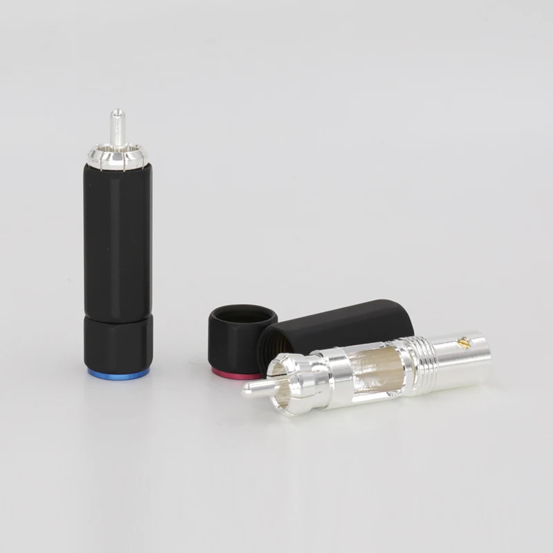 Высокоэффективный посеребренный аудио разъем RCA 4 шт