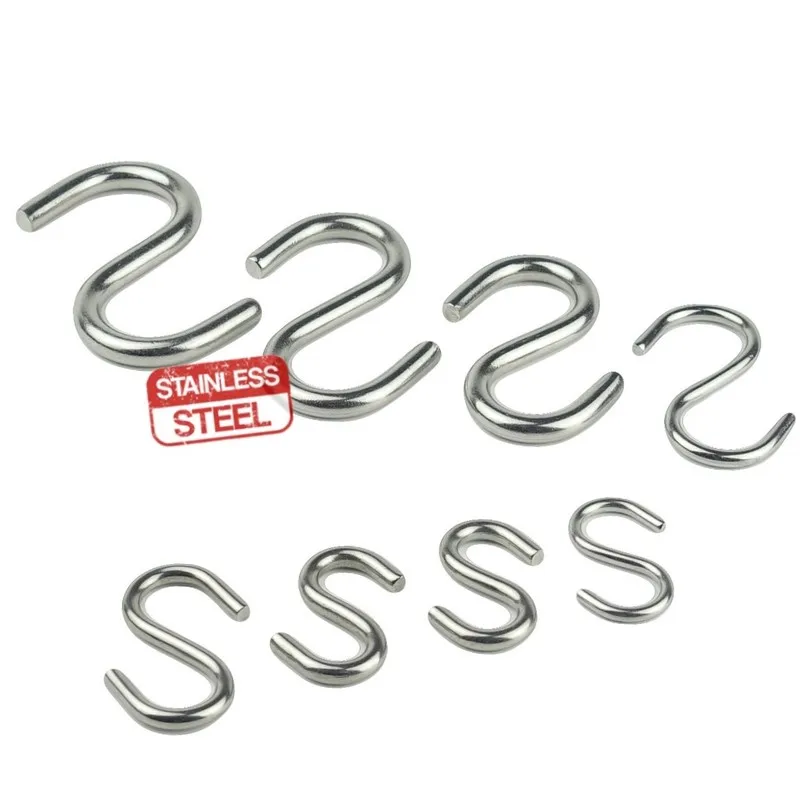 S образные крючки из нержавеющей стали 8 размеров|Крючки и направляющие| |