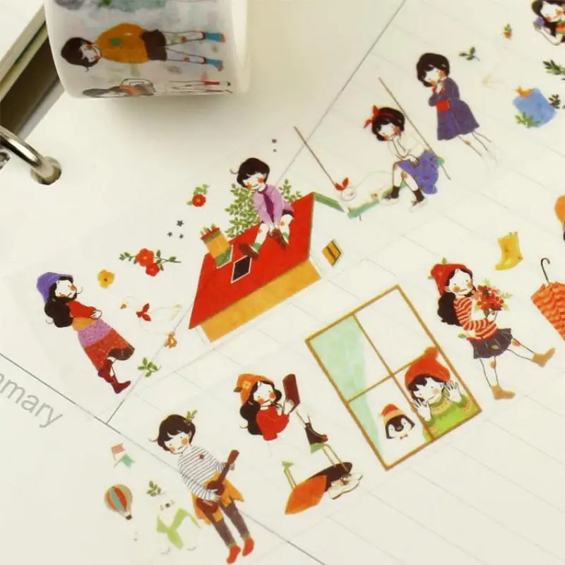 Милая девушка васи лента японская клейкая декоративная Дневник для ноутбука