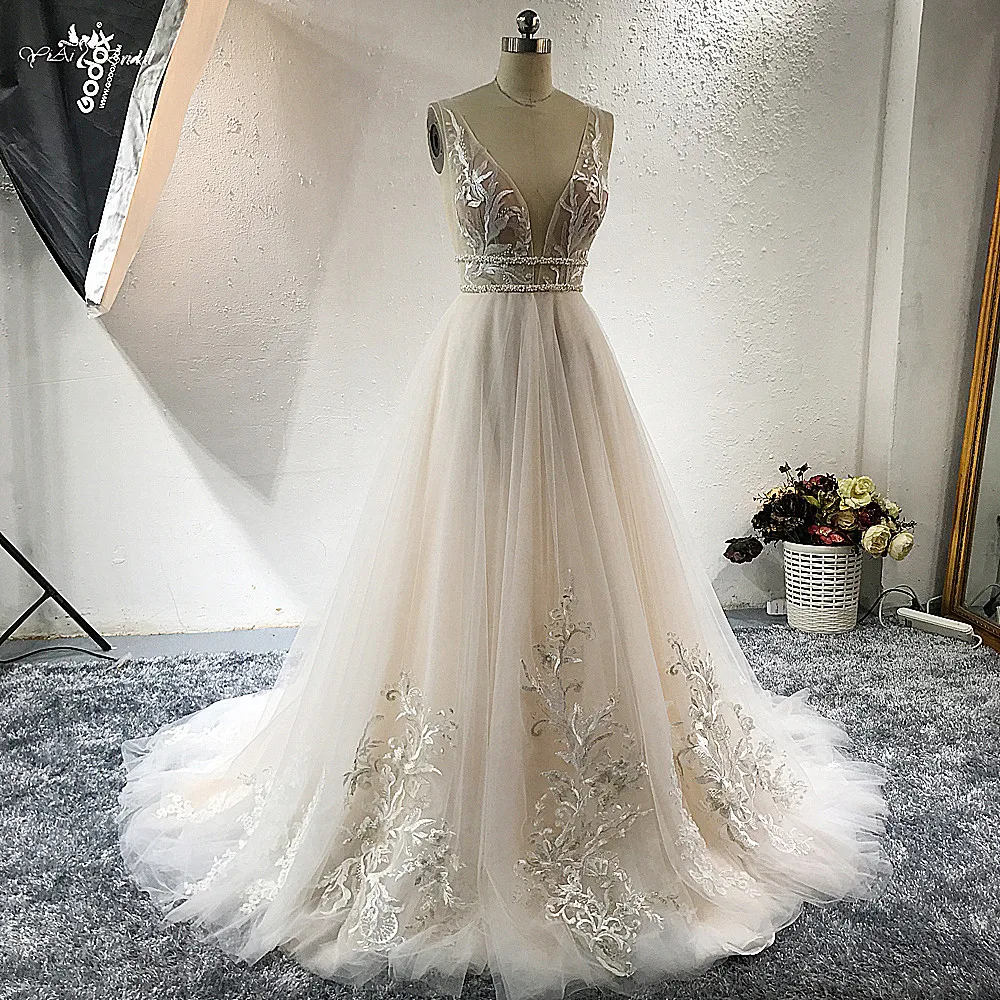 RSW1493 простое красивое Доступное кутюр платье Mariage Румяна цветной v-образный вырез Wildely Boho Свадебное платье