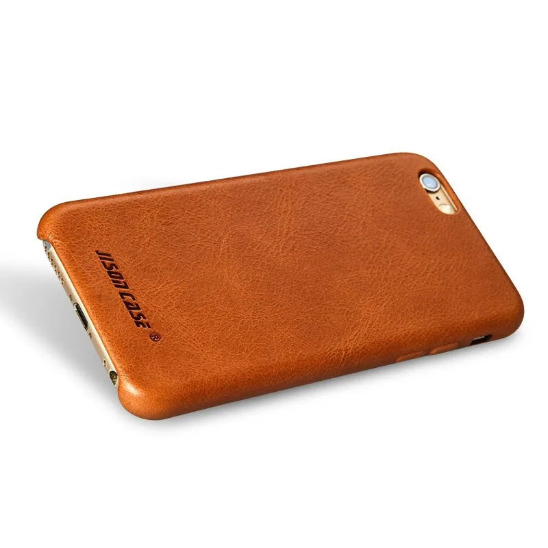 Jisoncase Чехол из натуральной кожи для iPhone 6s 6 plus 5,5 дюймов мягкая подкладка Роскошная тонкая задняя крышка для iPhone 6 plus 6s plus чехол s