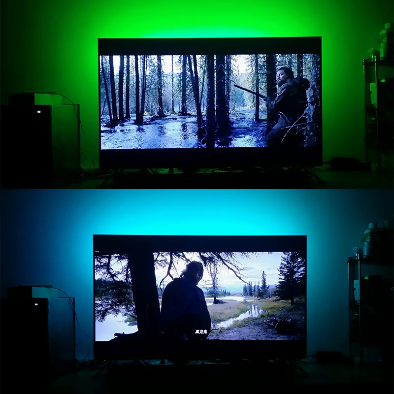 

USB LED TV 5050 RGB Flexible Strips Background Decorating 1M 5V Tape Rope Light+Mini 3Keys Controller