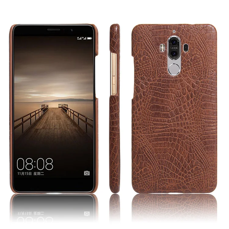 Роскошный крокодил змея текстура кожаный чехол для Huawei Mate 9 Чехол Жесткий Задняя