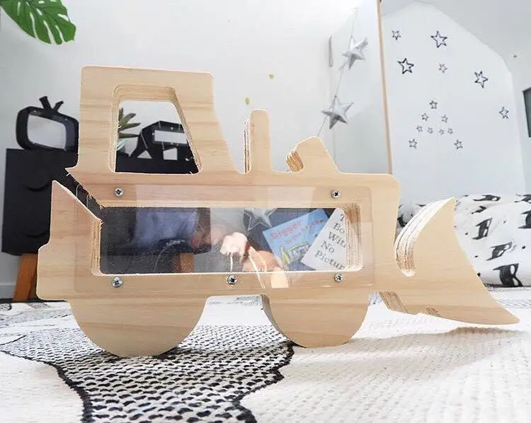 Новинка 2018 копилка с деревянным погрузчиком скандинавские украшения для детской