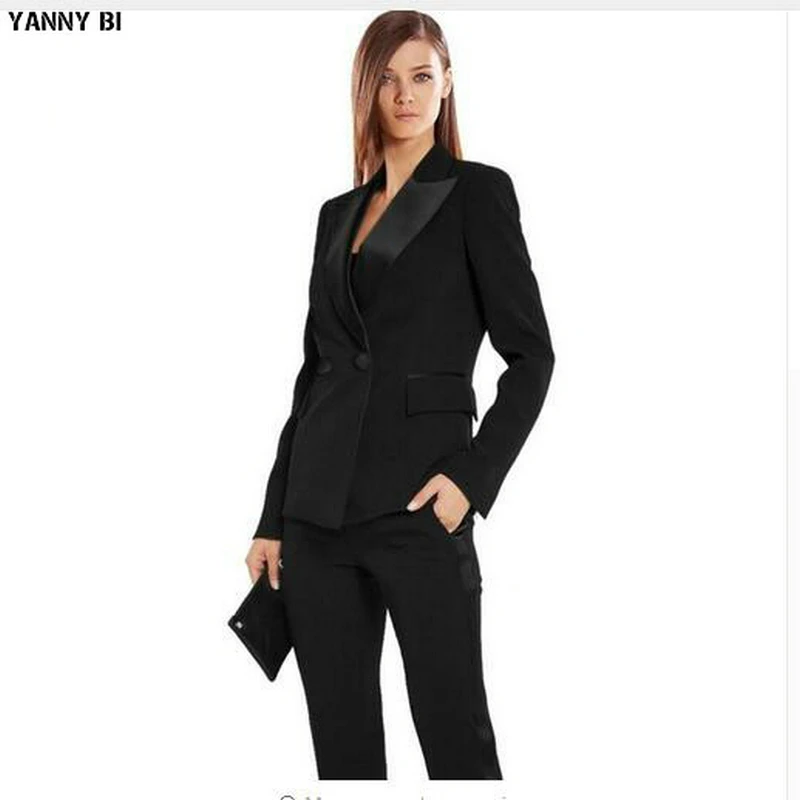 Женский Осенний женский костюм элегантный брюки офисные костюмы брючный куртка +