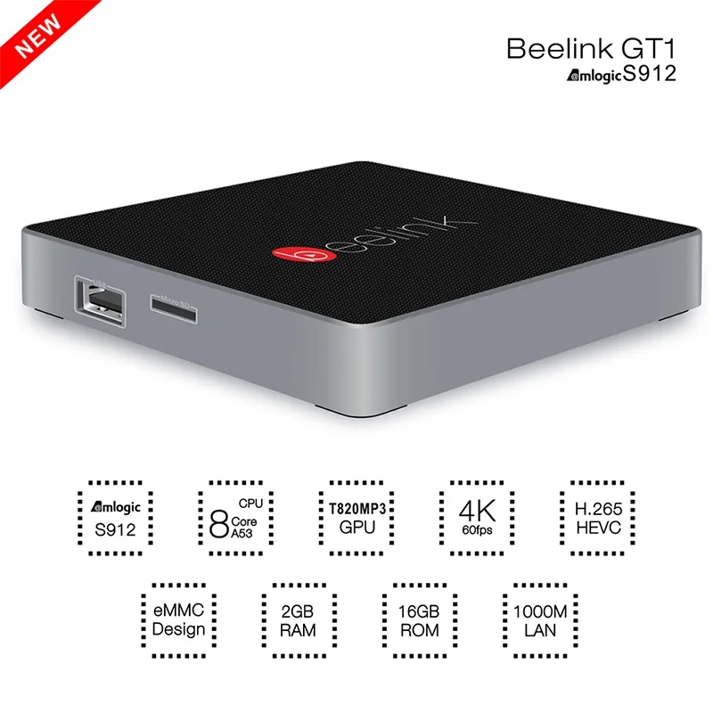 Beelink GT1 20 шт./лот ТВ приставка Android 6 0 Amlogic S912 Восьмиядерный H.265 2 4G 5 8G двойной WiFi|amlogic