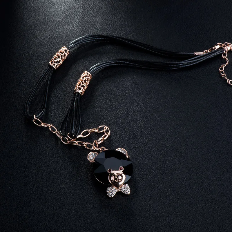 Neoglory розовое золото чешские Стразы стекло животный дизайн модные подвески