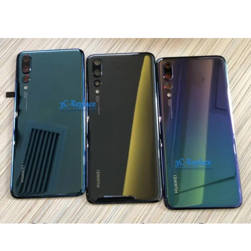 Для huawei P20 Pro Global CLT-L09 CLT-L04 задняя Батарея крышка дверца батарейного Корпус чехол сзади Стекло объектив Запасные части