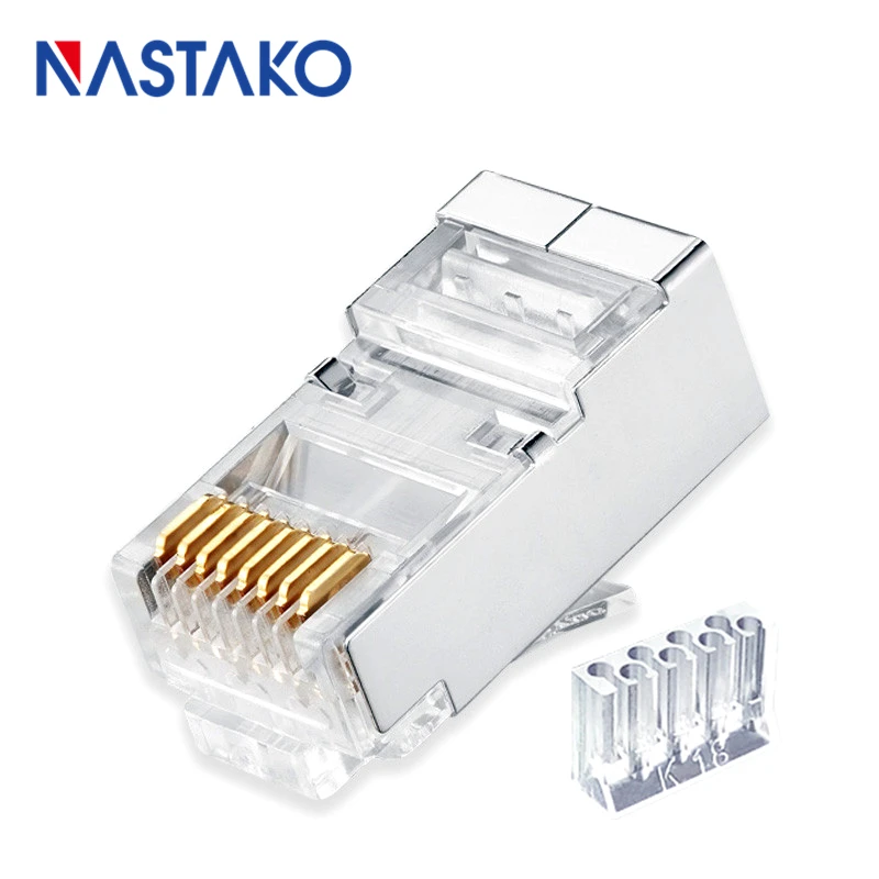 Двухкомпонентный разъем Cat6 rj45 cat 6 сетевой Cat5e Раздельный Тип stp металлические