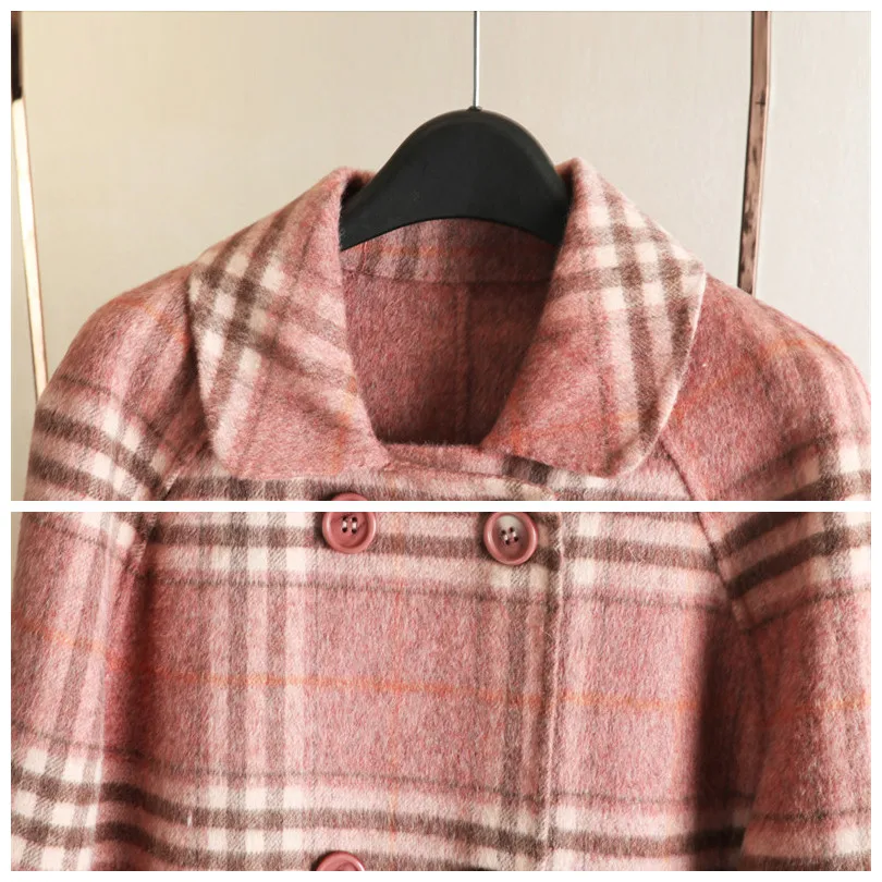 Женское шерстяное пальто 2018 толстое средней длины из альпаки верхняя одежда