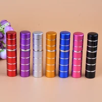 100pcslot 5ml hot selling pump stitching glass perfume bottle atomizer anodized aluminum empty glass travel refillable spray