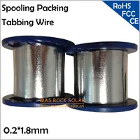 0.2*1.8mm Tabbing Wire for Solar Cells Soldering,Spooling Packing, 1.8mm Width 0.2mm Thickness,Solar Cell PV Ribbon Tabbing Wire