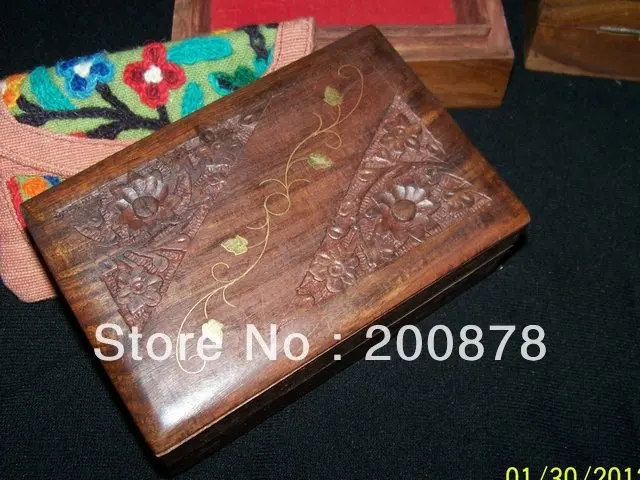

Indian Handmade Wooden Vintage Jewelry box 155*100*60cm Bodhi Sood Square Case