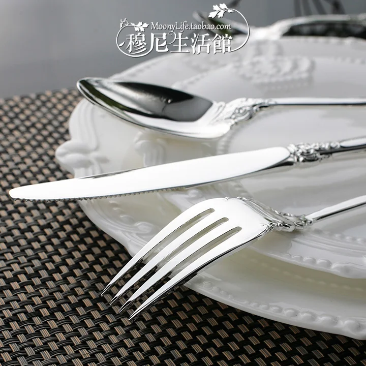 Набор столовых приборов для стейка Royal посылка вилка и ложка с резьбой в стиле