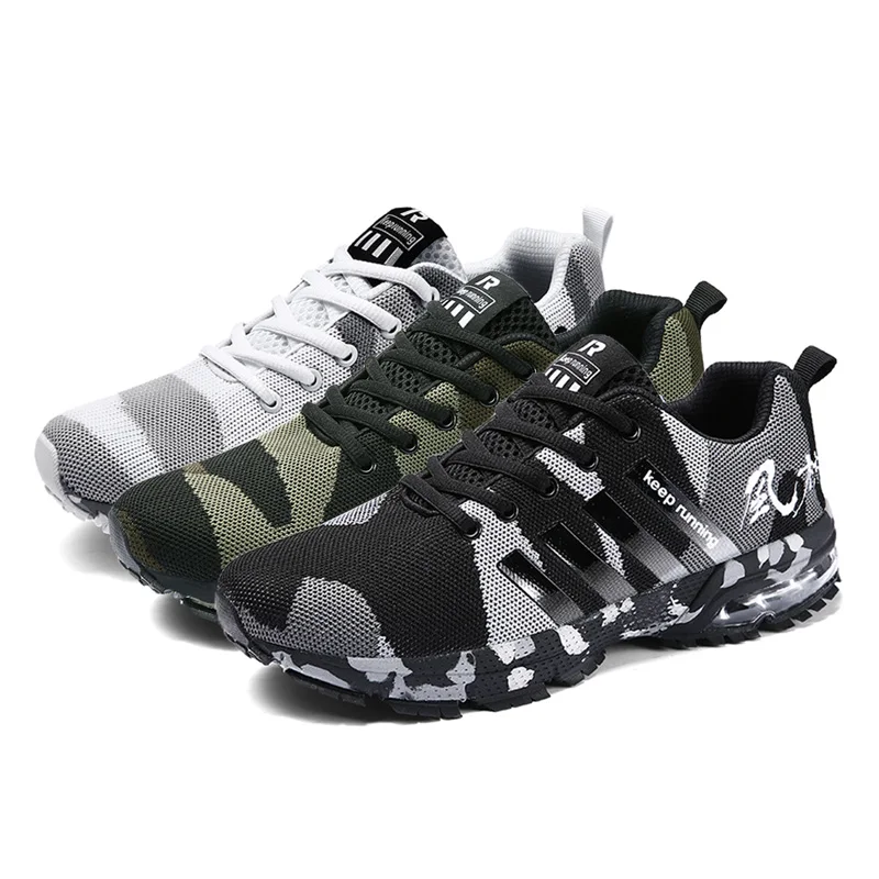 SUROM Plus size 36-47 Men's Casual Shoes Lace up Fashion Camouflage Pattern Unisex Couple's Sneakers | Обувь