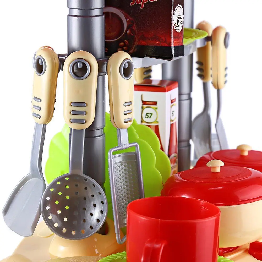Colorful Children Kids Kitchen Cooking Pretend Play Toy Furniture Cooker Set Light Sound Red | Игрушки и хобби