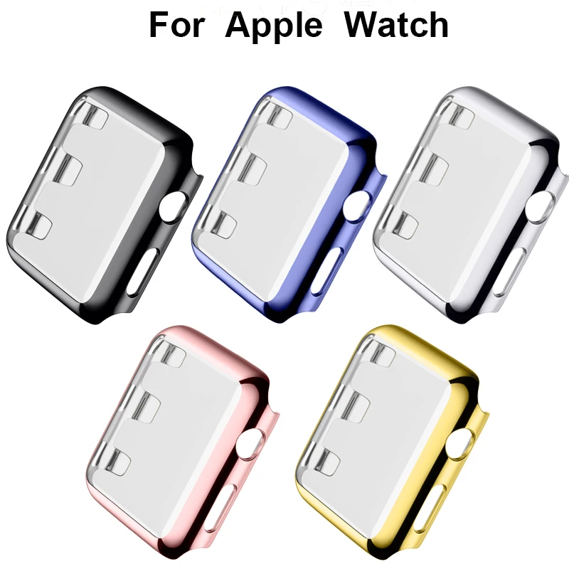 PC Protective Case For Apple Watch band 42mm 38mm iwatch series 3/2 Plating Screen protective cover Smart accessories | Наручные часы