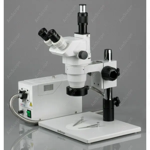 Зум микроскоп AmScope поставки 3.35X 45X стерео зум с волоконно оптическим кольцевым