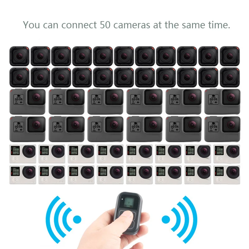 Водонепроницаемый пульт дистанционного управления Wi Fi для Gopro Hero7 black Hero6 Hero4 Hero3 + Go