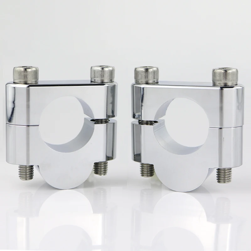 Chrome Riser 20mm Мотоцикл 22 мм 7/8 руль жир бар стояк зажим ЧПУ Заготовка для Honda CBX 750 FMX 650 NT 650 V NX 650 SLR 650 XL 1000V VTR1000F - Цвет: Chrome Riser 20mm
