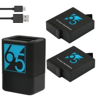1Charger 2Battery Go Pro hero 5 батарея 2-слот, зарядное устройство для GoPro hero 7 hero 6 hero 5 hero 7 6 5 Black bateria аксессуары для спортивной камеры - Цвет: 1Charger 2Battery