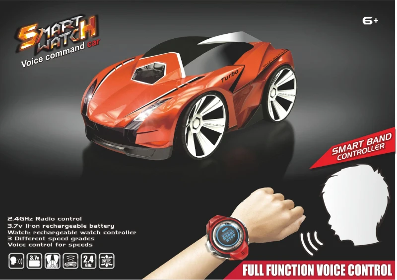 Автомобиль с голосовой командой и умными часами 2 4 ГГц канала Радиоуправляемый