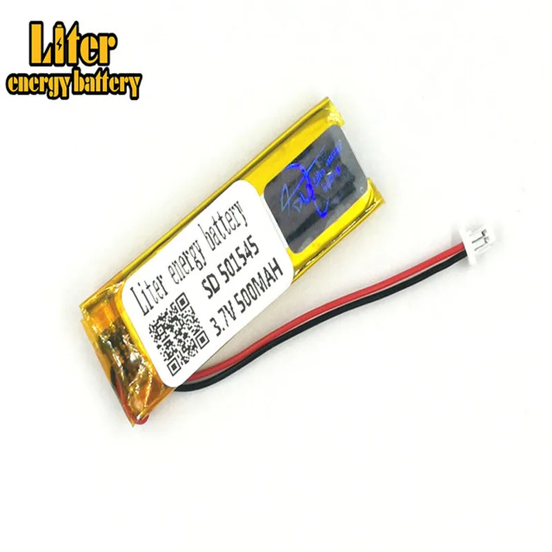 1 0 мм 2pin разъем 3 7 В 501545 500 мАч аккумуляторная батарея lipo Солнечная литий ионная