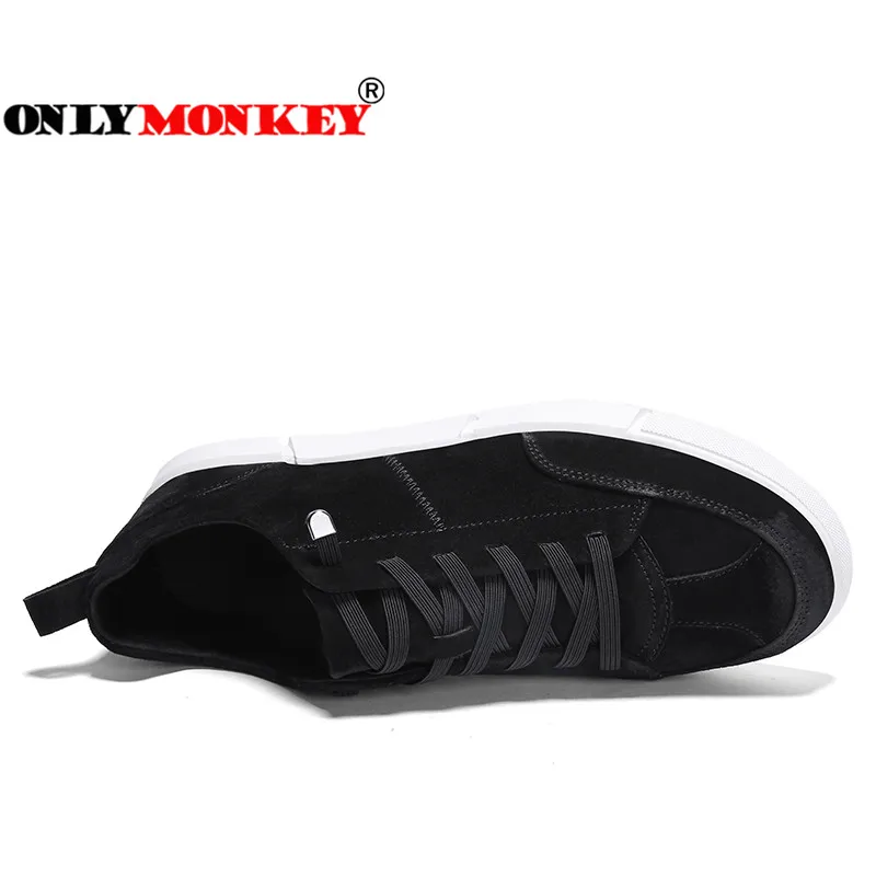 ONLYMONKEY/мужские кроссовки из мягкой кожи эластичные удобные уличные на шнуровке