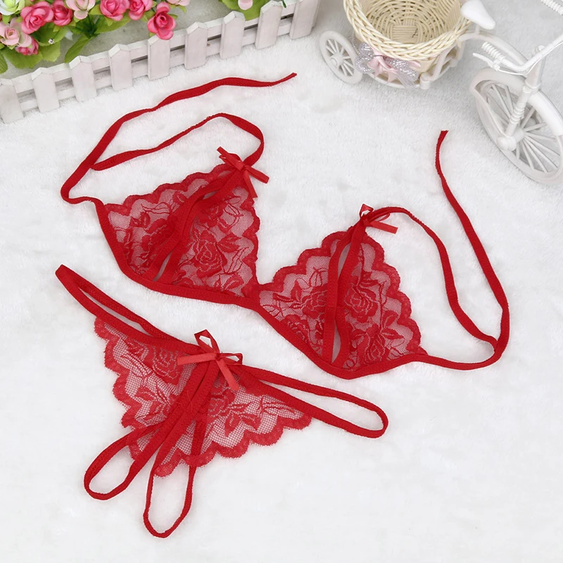 Hot Women Sexy Transparent Bra Lace Lingerie Porno Soutien Gorge Ropa Interior Push Up Set Underwear | Женская одежда