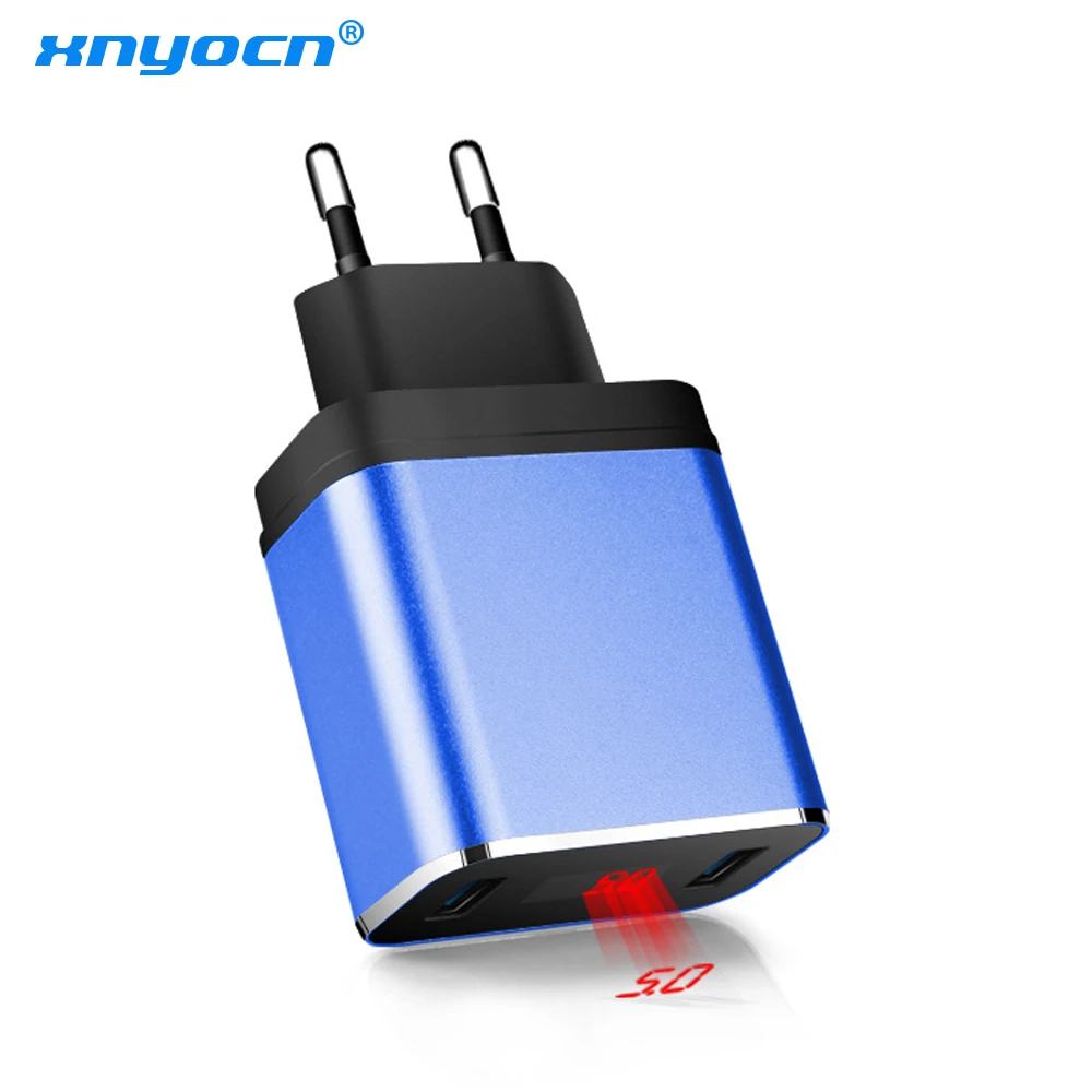 Светодиодный дисплей двойное зарядное устройство USB для телефона штепсельная