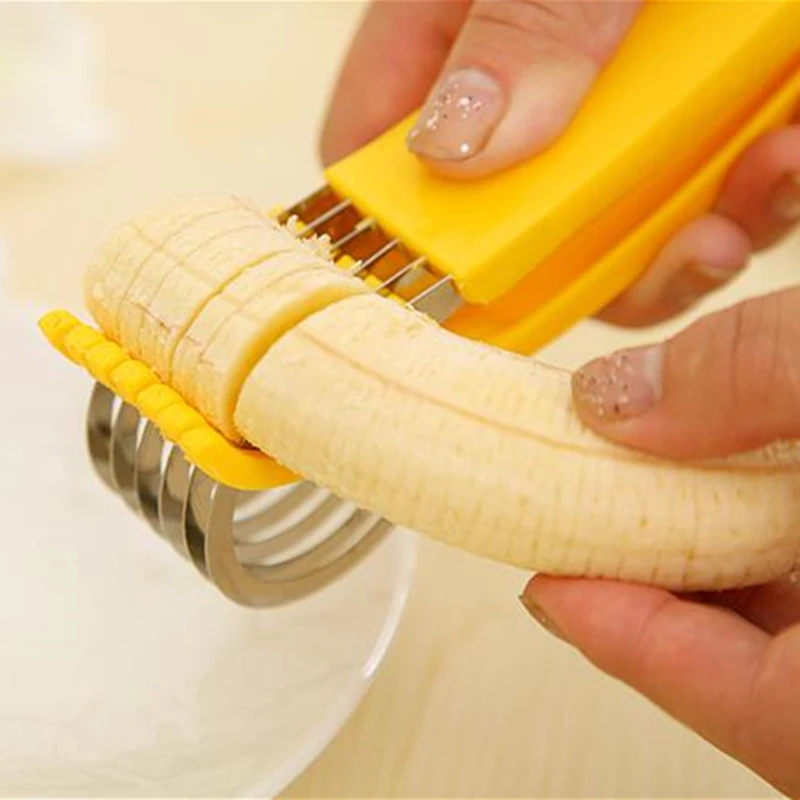 Слайсеры из нержавеющей стали для бананов кухонный инструмент салата