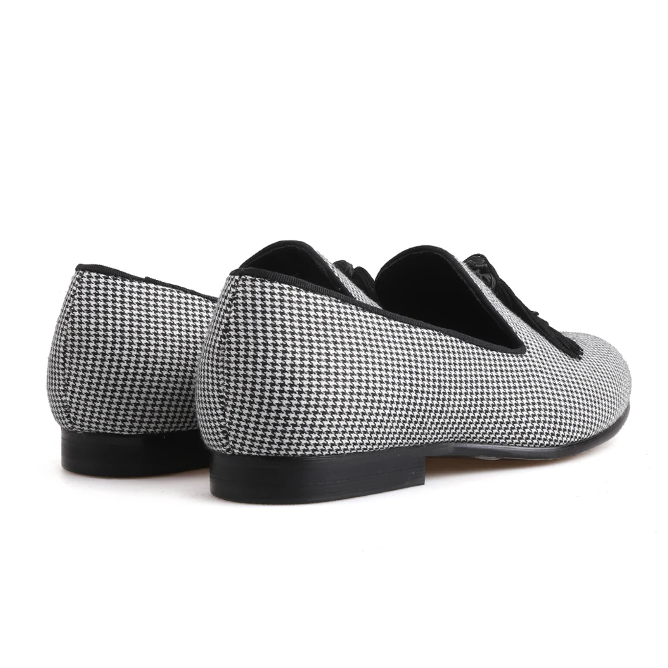 Новое поступление сезон осень мужские лоферы в клетку с принтом Hounds-Tooth Мужские