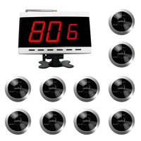 singcall wireless call service 1 white fixed display and 10 multi button pagers for catering and service remote call button