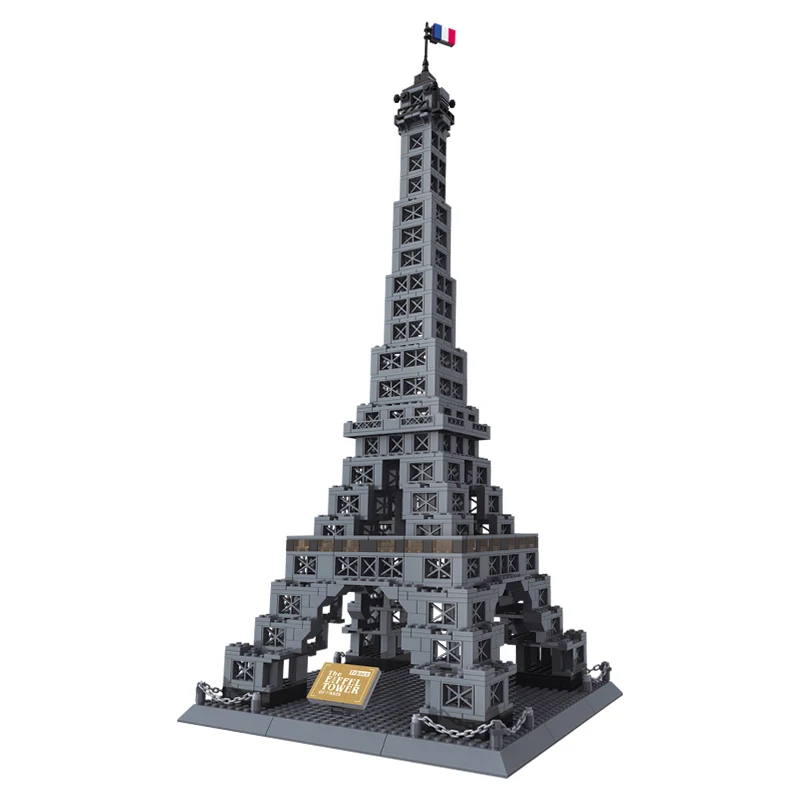 978 шт. известный Архитектура Эйфелева башня Парижа Building Block Кирпич игрушка 8015