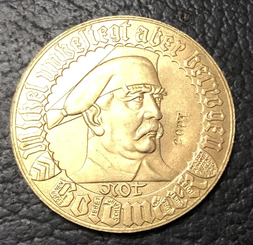 1923 немецкая Золотая монета золотого цвета Notgeld 1|Безвалютные монеты| |