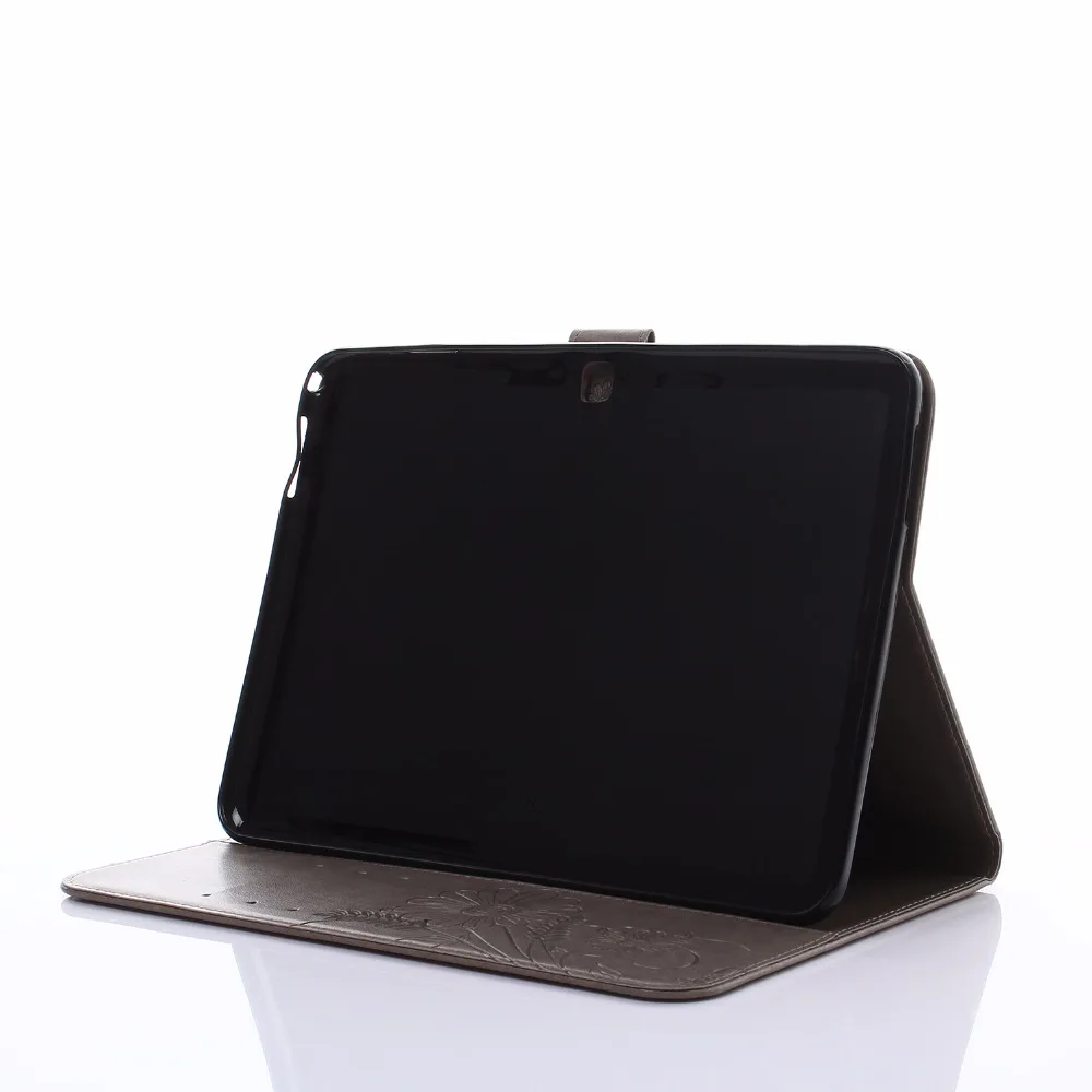Чехол для samsung Galaxy Tab 4 10,1 SM-T530 T531, элегантный чехол с бабочкой и цветком, тисненый дизайн из искусственной кожи, чехол для планшета, умный чехол