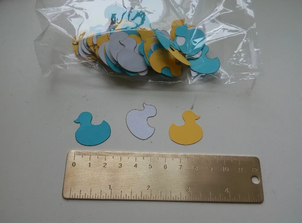 100 шт желтая белая Синяя Утка конфетти утки украшения для скрапбукинга детский