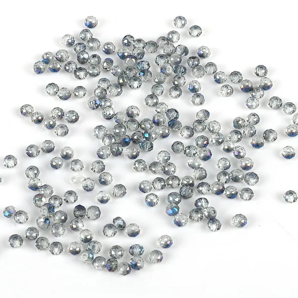 Ink Blue Plated Многоцветные 2 мм 195 шт двухконусные хрустальные бусины ограненные круглые стеклянные бусины, DIY браслет ожерелье Изготовление ювелирных изделий - Цвет: Ink Blue Plated