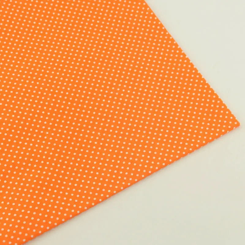 В белый горошек темно-оранжевый хлопок Ткань лоскутное S Жир Квартал Вышивание