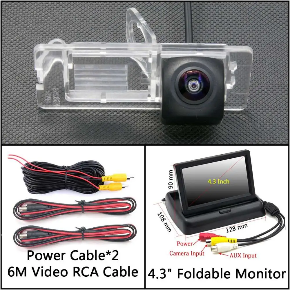 Cam N 4.3 inch Fold 175 градусов HD резервная камера заднего вида для Renault Megane 3 Megane III Espace 4 trafc Лагуна III автомобильный монитор парковки - Название цвета: Cam N 4.3 inch Fold