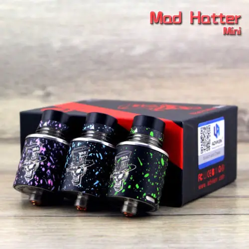 Original Advken Mad Hatter Mini RDA rebuildable atomizer tank Zombie /Splatter fast shipping fit mech mod electronic cigarrate |