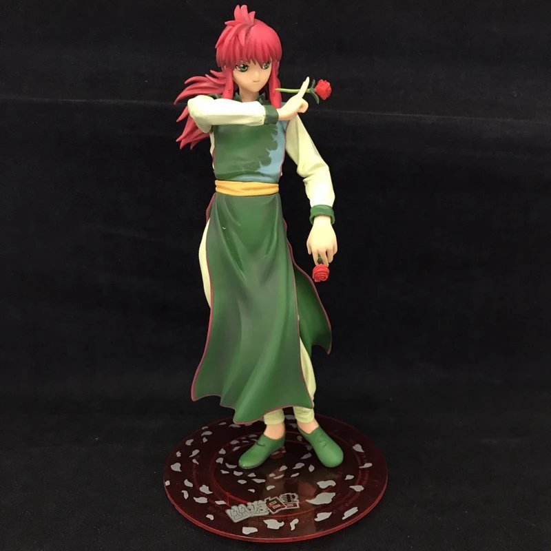 Фото Аниме Yu yu Hakusho фигурка Коллекция Модель Kurama с розой Whip 1/8 Масштаб для маленьких