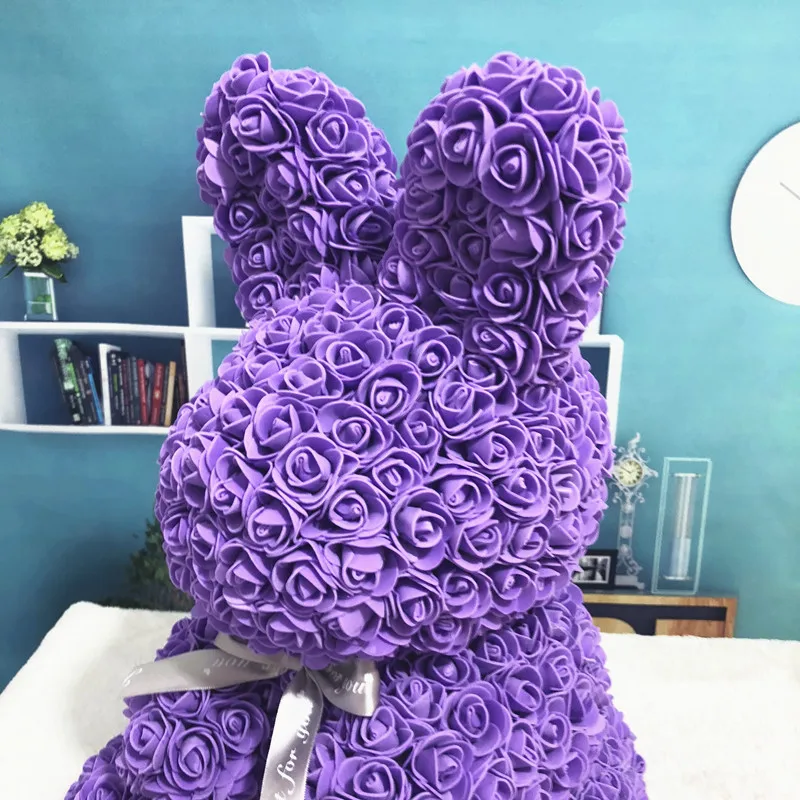 45 см креативные Diy подарки фиолетового цвета цветы из материала pe кролик узор