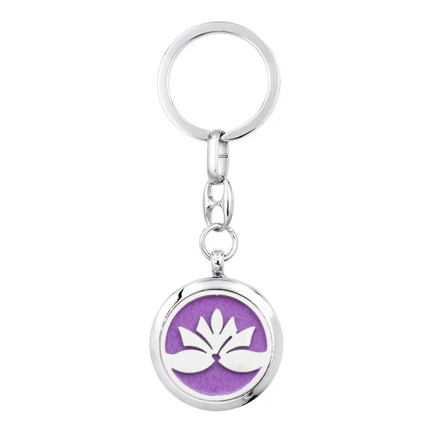 Lotus Flower Dog Cat Paw 30 мм магнитное кольцо для ключей эфирное масло диффузор