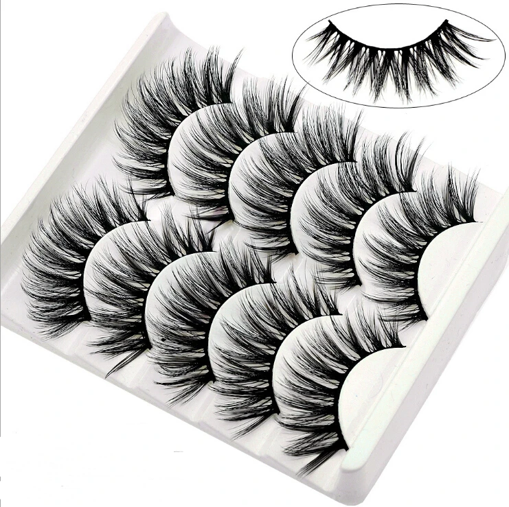 

NEW5 pairs Crisscross natural false eyelashes fake lashes long makeup 3d mink lashes eyelash extension mink eyelashes for beauty