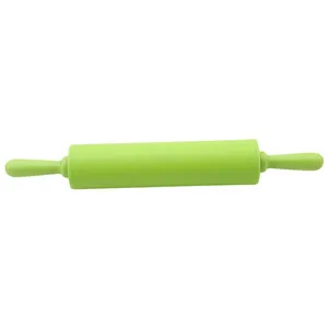 Green Большой размер антипригарная силиконовая Скалка помадка DIY Кухня клецки ролик торт лапша формы для выпечки инструменты Keuken Knoedelrol - Цвет: Green