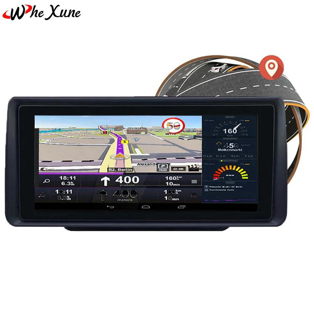 WHEXUNE 3G Android 6 86 Автомобильный dvr 5 0 дюймов Dash Cam gps навигация двойной объектив камера